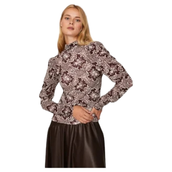 Rebecca Taylor Rochelle Fleur Raisin Combo Size Medium - Picture 1 of 8